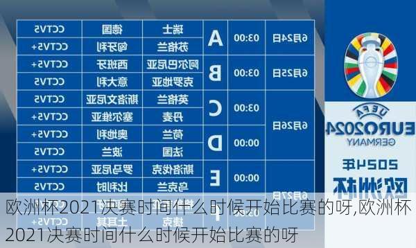 欧洲杯2021决赛时间什么时候开始比赛的呀,欧洲杯2021决赛时间什么时候开始比赛的呀