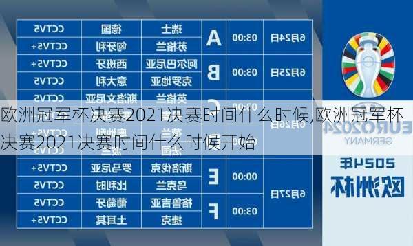 欧洲冠军杯决赛2021决赛时间什么时候,欧洲冠军杯决赛2021决赛时间什么时候开始