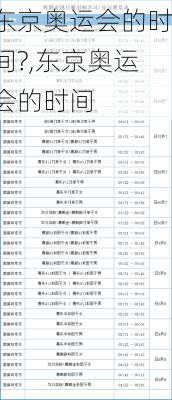 东京奥运会的时间?,东京奥运会的时间