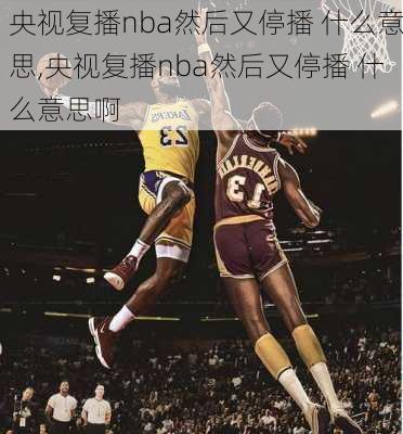 央视复播nba然后又停播 什么意思,央视复播nba然后又停播 什么意思啊