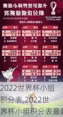 2022世界杯小组积分表,2022世界杯小组积分表最新