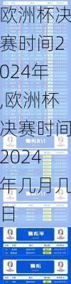 欧洲杯决赛时间2024年,欧洲杯决赛时间2024年几月几日