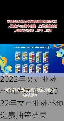 2022年女足亚洲杯预选赛抽签,2022年女足亚洲杯预选赛抽签结果