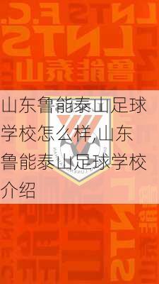 山东鲁能泰山足球学校怎么样,山东鲁能泰山足球学校介绍